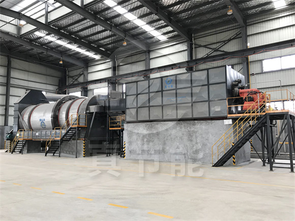 甘蔗渣烘干機運轉(zhuǎn)現(xiàn)場